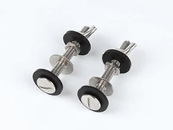 2 stk. Festeskruer for toalett sisterne, tilbehør for montering av vanntank, 74mm