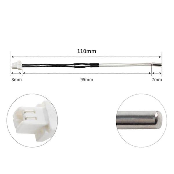 Til Prusa MK4 24V 40W Varmelegeme Termometer Linje og Varmeblok Kit til 3D Printer Ekstruder Dele