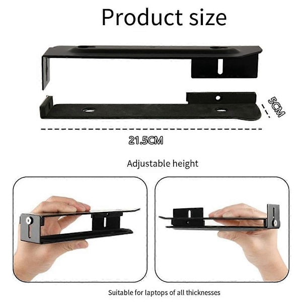 Universell Veggfeste for Laptop Metall Justerbar Laptop Nettbrett Vegghylle for Laptop/Tastatur
