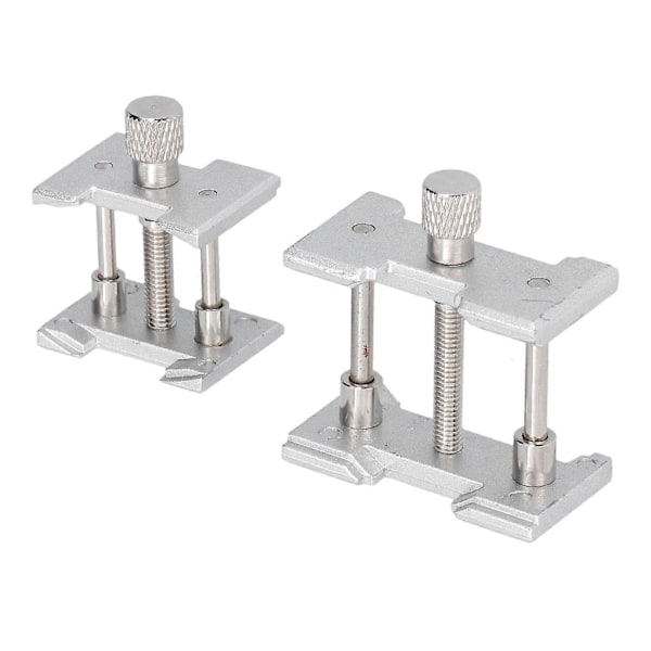 2 st Klockverksklämma Aluminiumlegering Boett Skruvstycke Justerbara Reparationsverktyg