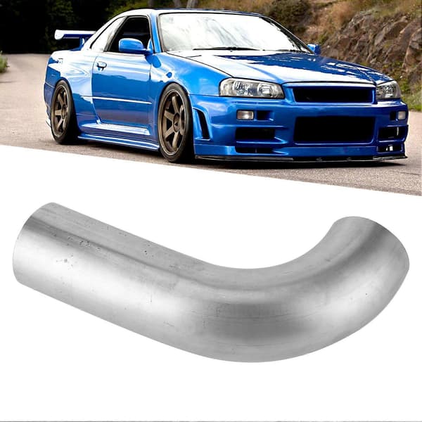 2.5in Turbolader Down Pipe 90 Grader Rustfritt Stål Eksos Bend Rør for T3/T4 5-Bolts Turbo Flens