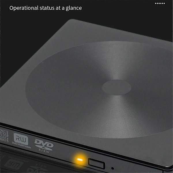 DVD Ekstern USB3.0 Læser CD Afspiller Brænder Optiske Disk Drev til PC Laptop Notebook