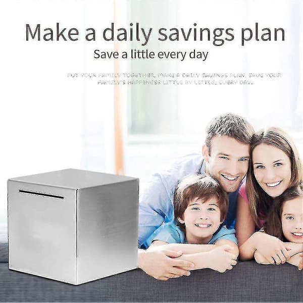 Sikker Sparebøsse, Smallbee Rustfritt Stål Safe Boks Penger Sparebank, Smallbee Kan Bare Spare Gave