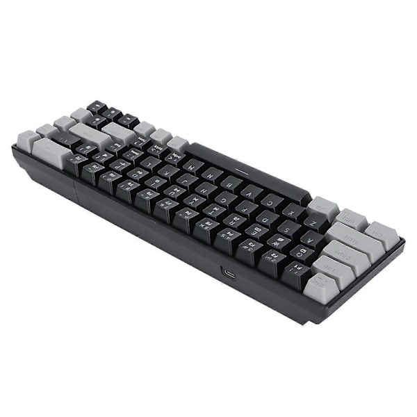 Mekaniskt tangentbord 68 tangenter Röd axel Grön axel Dubbelfärgad RGB-bakgrundsbelyst Gaming Mekanisk knappsats Svart
