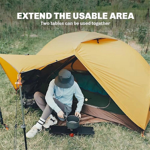 Ultralett Bord Bærbart Sammenleggbart Aluminiumsbord for Solo Vandring Camping Reise Gassbrenner Stativbord