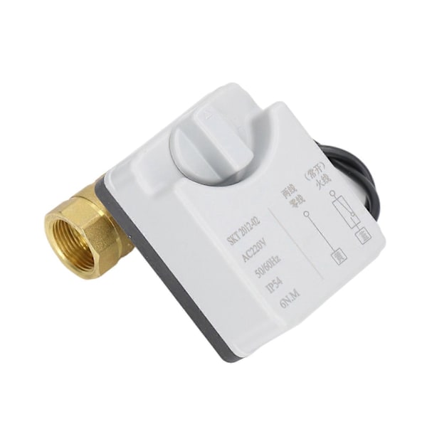 DN20 Kuleventil Manuell og Automatisk 2-veis 2-leder Normalt Åpen Motorisert Kuleventil AC220V