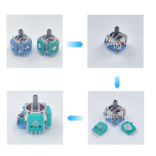 20 Par 3D Analog Stick Mini Bryter Sensor Modul for Gamepad Hall Effekt Potensiometer Pro