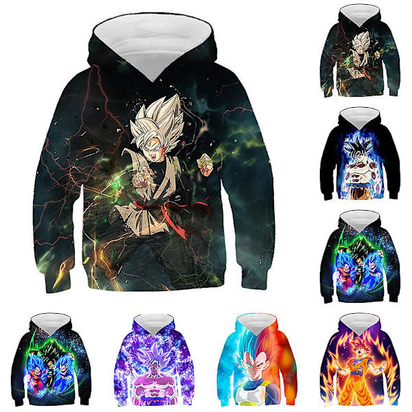 Dragon Ball Hoodie Långärmad Tröja Huvtröja Sporttröja style 3 6-7 Years