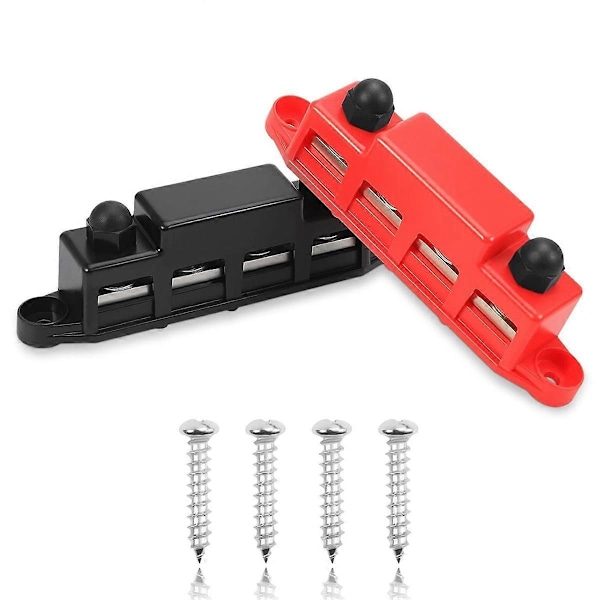 Strømfordelingsblokk, 12V 300A samleskinne, 3/8 tommers bolter terminalstripe, 12-48V kraftig terminalblokk