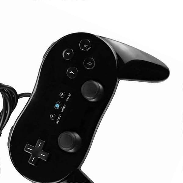 Gamepad Controller Konsol Joypad til Anden Generations Kablet Spilcontroller Gaming Fjernbetjeningspad - Sort