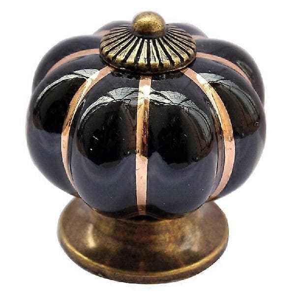 40 mm Nyhet Pumpaformad Keramisk Knopp för Dörr, Köksskåp, Låda och Skåp (Svart)