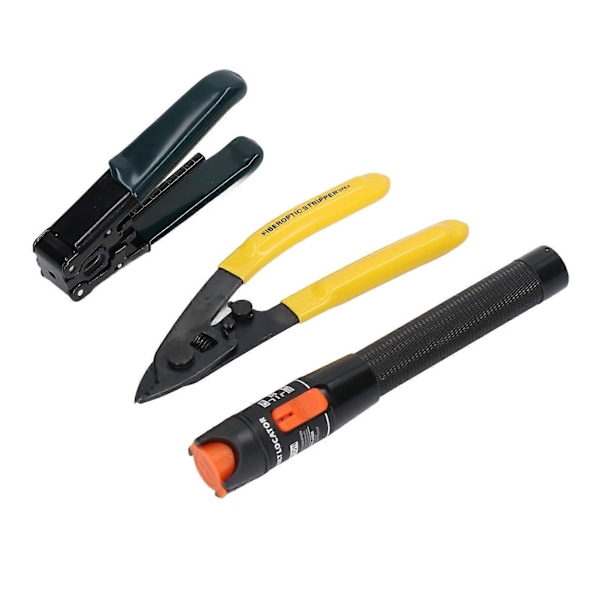 15 st Optisk Fiber Verktygssats 3 i 1 Fixtur Optisk Fiberklyvare 2,5 mm Gränssnitt OPM VFL FTTH Optisk Sats