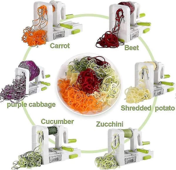 Spiralizer Grönsaksspiralizer 5 Blad Grönsaksspiralizer Spaghetti Spiral Mandolin Grönsaksskärare Spaghetti Grönsaksspaghetti Förberedelse