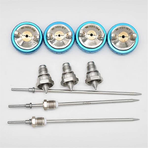 W-101 - Munstycksset Munstycks Nål och Munstycks Lock W101 HVLP - Matningsfärg Munstycke Luft - Delar 1.3mm