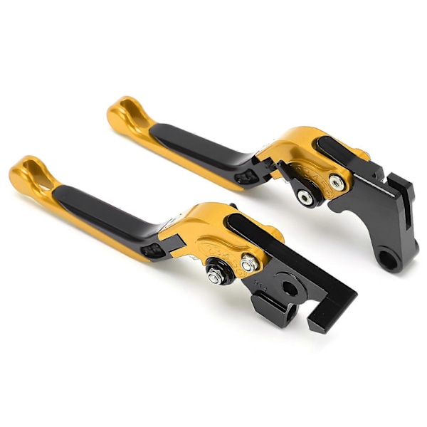 2 stk. Motorcykel Bremse Koblingsgreb Justerbar CNC Aluminium Legering Erstatning for YAMAHA XJ6 DIVERSION 2009?2015 Guld