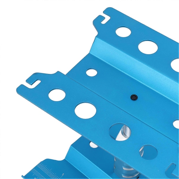 RC Bil Arbejdsstand Aluminium Reparationsarbejdsstation Model Reparationsbord Med Nøjagtig Skala 360 Graders Rotation Blå
