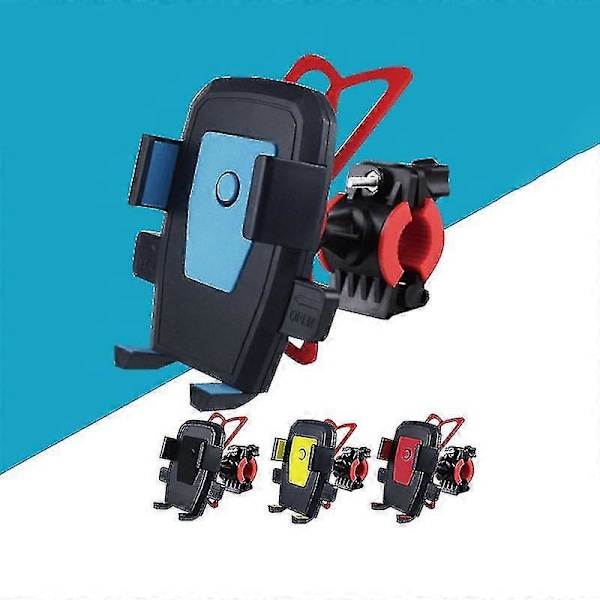 1 stk Mobilholder for sykkel, moped og 360 graders motorsykkelblå