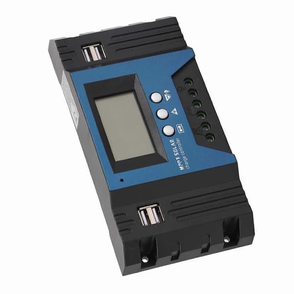 12V 24V Solcelle Laderegulator 4 USB-porter 5V 2.5A Parameter Justerbar LCD-skjerm for Hjem RV Båt 50A