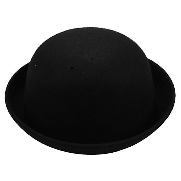 1 stk Melon Bowler Hat Hat Bowler Hat Bowler Hat Filthat Chaplin Hat Ridehat (sort)