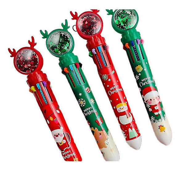 Färgglada tecknade pennor, julgranar, renar kulspetspennor, God Jul-presenter, pappersvaror, kontorsmaterial, skolanvändning 1 pcs boy
