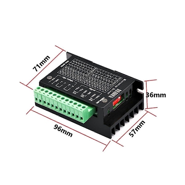 TB6600 4A 9-42V Stepper Motor Driver CNC Controller, 32 Subdivision Opgradering Nema Tb6600 Enkelt Akse Hybrid Stepper Motor