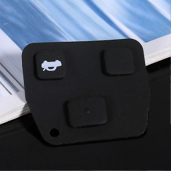 3-knapps fjernkontroll bilnøkkel fob etui skall gummipute for Toyota Avensis Corolla Lexus Rav4