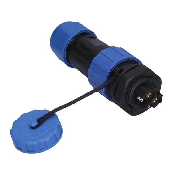 Vanntett Kobling Bakmutter IP68 Luftfart Strømkontakt 250V for Kabeltråd LP202 Pin