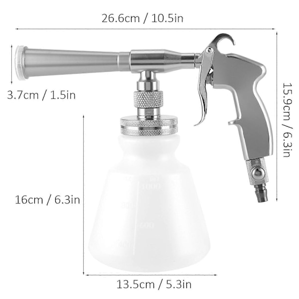 6.2?9.5KG Korkeapainepesurin Pistooli Ergonominen Puhdistustyökalu Autoille Auton Sisätiloille Hopea