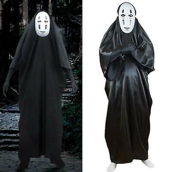 Spirited Away No Face Man Cosplay Kostym Män Party Outfit Maskerad S