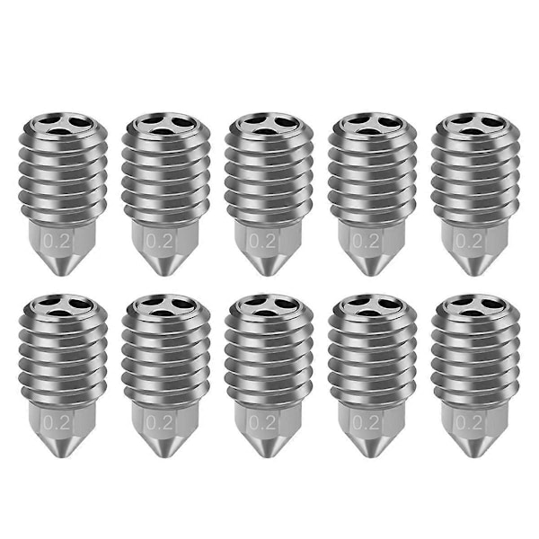 För X1 X1C P1S P1P Kopparpläterat Munstycke Högt Flöde CHT Munstycke 3D-skrivartillbehör 0.2mm