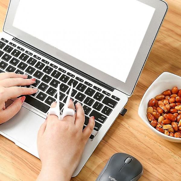 Handsfria snackpinnar för spel, fingerpinnar white