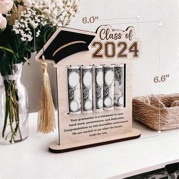 2024 Træ Graduation Pung Graduation Sæson Gave Pung Træ Pung Sort