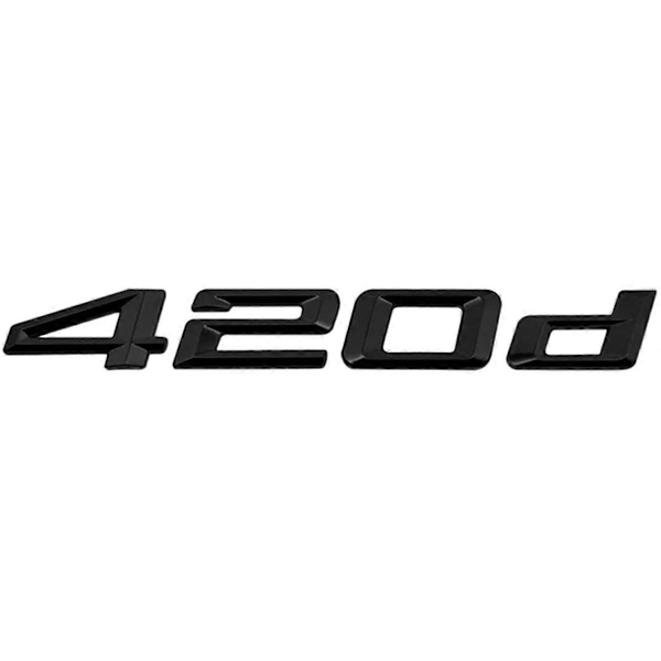 3D Musta 420D Kirjain Takaluukun Merkki Emblem 4-sarjan F32, F33, F36, G22, G23, G26 malleihin