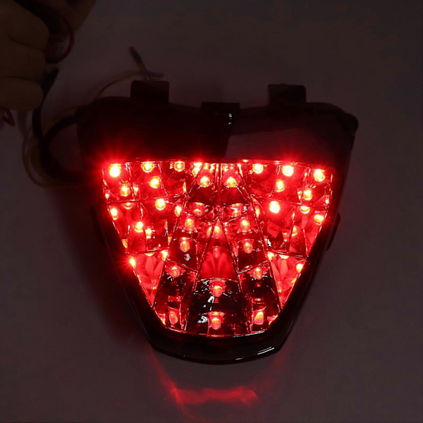 Motorsykkel LED Baklys IP67 Vanntett Høy Temperaturbestandig Erstatning for CBR300R CB300F CBR250R Røykfarget Linse