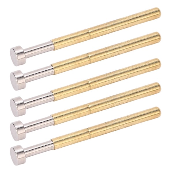 100 stk. Pogo Pin Fladt Hoved Fjeder Test Probe Messing Materiale 2,36 mm/0,1 tommer Rørdiameter 34 mm/1,3 tommer PCB Testprober
