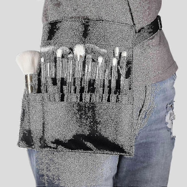 1 stk Sminkepenselveskebelte med flere lommer, Fanny Pack sammenleggbar justerbar forklepakke for sminkepenselveske Profesjonell sminkeartist