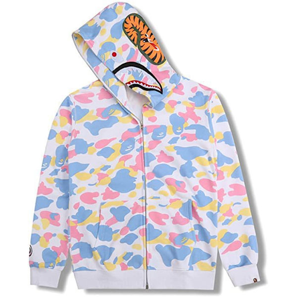 Ny haj huvud digitaltryck herr sport fritid huvtröja jacka style 1 4XL