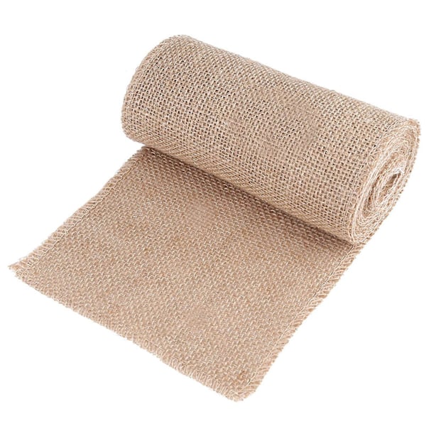 Jute Hessian stof rulle til dekoration, til fremstilling af julepynt (bredde: 15cm)