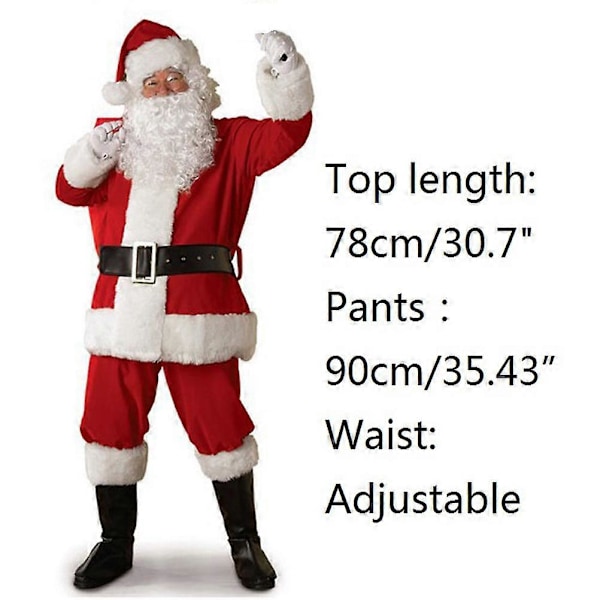 Unisex Tomtedräkt Cosplay Tomtekläder Performance Kostymset för Fest och Jul