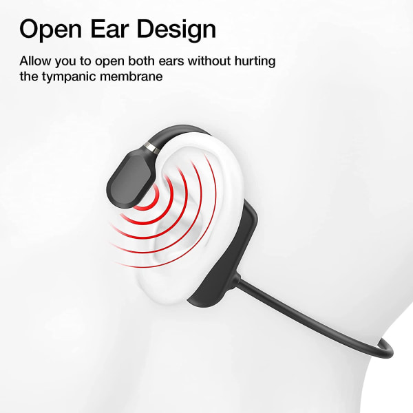 Öppna hörlurar Trådlösa hörlurar Lätta Bluetooth sporthörlurar