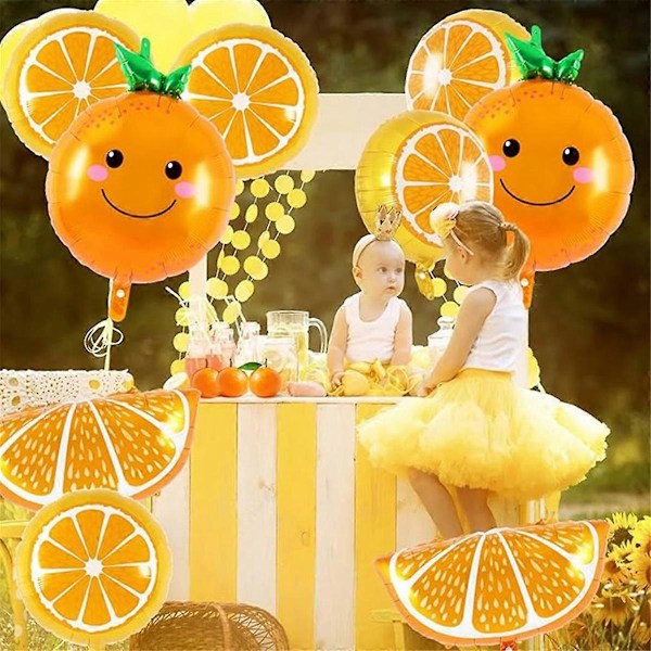 Oransje Fruktballong Nydelig Oransje Folieballong Fruktfilmballong Egnet for Temadekorasjon av Sitrusfrukter
