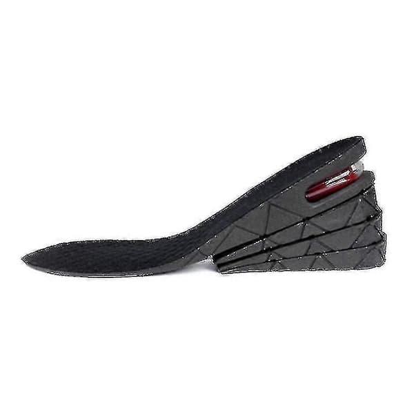 Unisex 3cm 5cm 7cm Eller 9cm Hælhøjde Forhøjelse Sko Indlægssåler (sort) 4 Layer(7.5cm)