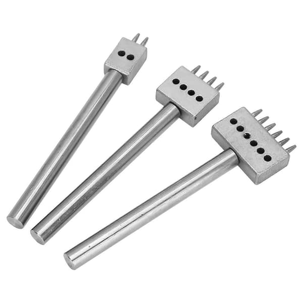 3 st Hålavståndsstans DIY Läderhantverk Hålslag Set Bälteshålslagare (5mm2+4+6)