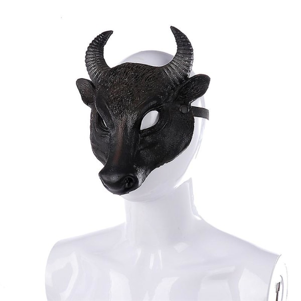 Halloween Bull Head Latex Mask Cosplay Vuxen Realistisk Tredimensionell Buffalo Mask Rekvisita Cosplay Animal Mask