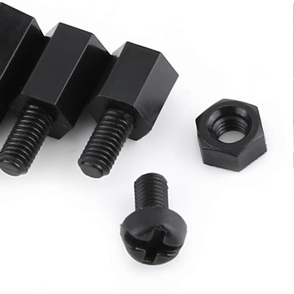 250 st Nylon M3 Hex Kolumn Hane Standoff Distans Skruv Mutter Sortimentslåda (M3 hane standoff A)