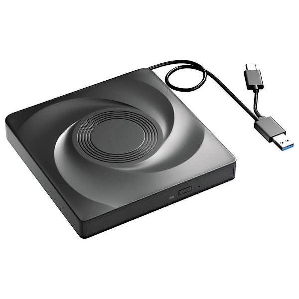 Ekstern CD/DVD-drevbrænder, CD ROM DVD-afspiller Bærbar CD-læser til Laptop PC 11/10/7 Linux OS