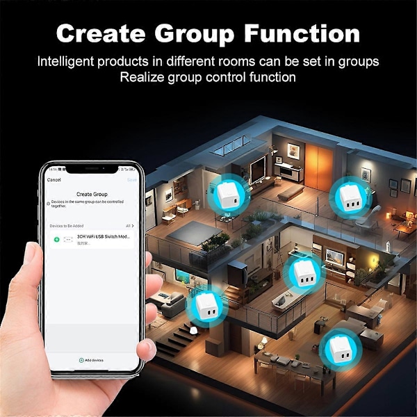 Tuya Wifi Älypistorasia 3-osainen Type-C Älypistoke USB-sovitin Smart Life APP Ohjaus Ääniohjaus Alexalle