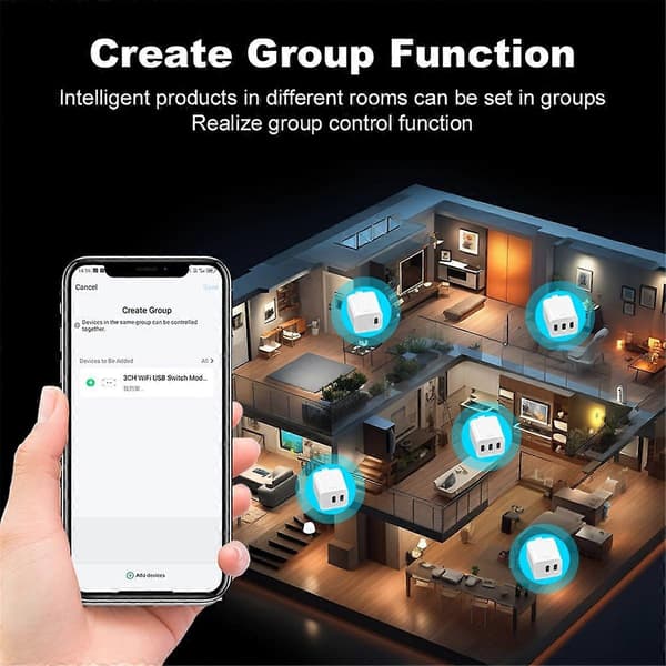 Tuya Wifi Smart Socket 3-vägs Typ-C Smartkontakt USB-adapter Smart Life APP-styrning Röststyrning för Alexa