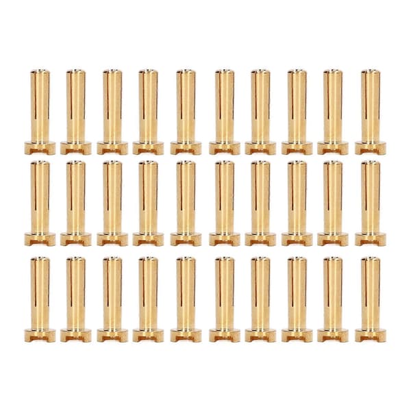 30 stk. bananstikforbindelser messing høj nøjagtighed standard RC batteriledningsstik 4 mm