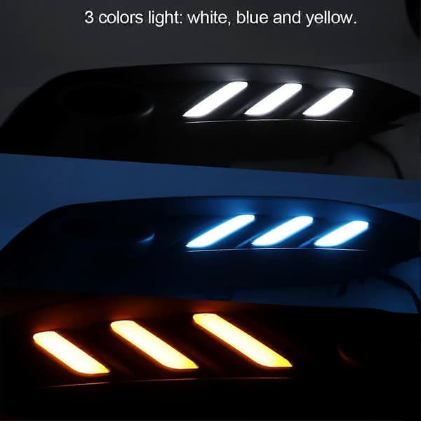 2 stk. LED Kørelys 3 Farver DRL Lampe Passer til Honda Civic 10. generation 2016-2018